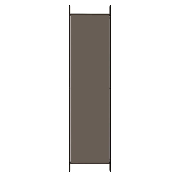 Rumsavdelare 6 paneler antracit 300x200 cm tyg
