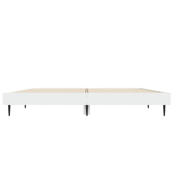 Sängram vit 135x190 cm konstruerat trä