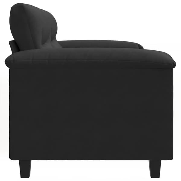 2-sitssoffa svart 140 cm mikrofibertyg