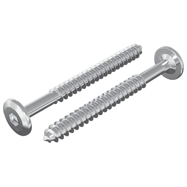 Träskruvar 2 pcs Silver M6 x 70 mm Stål