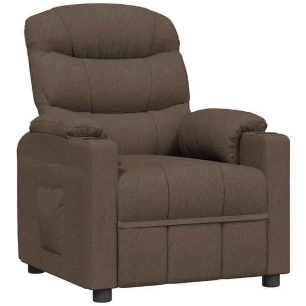Reclinerfåtölj brun tyg