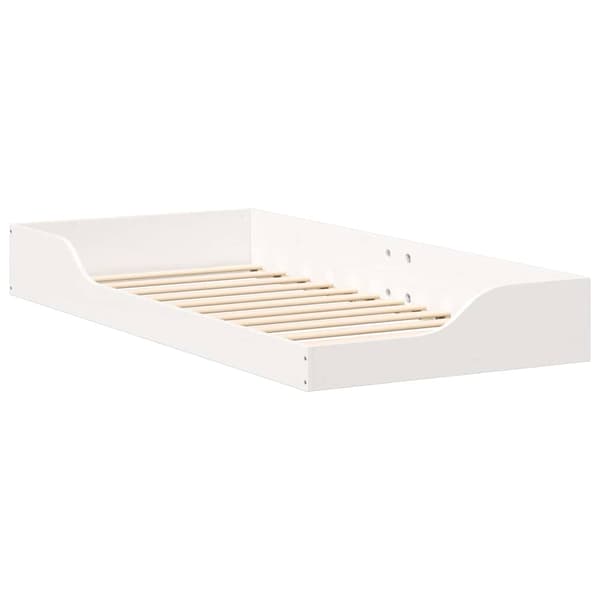Sängram Vit 100 x 200 cm Massiv furu