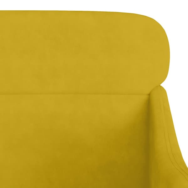 Fåtölj gul 63x76x80 cm sammet