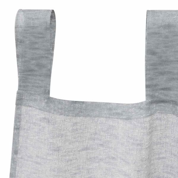 Voile Gardin 2 st Mörkgrå 225 x 140 cm Polyester