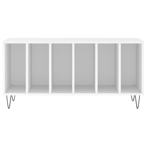 Stereobänk vit 100x38x48 cm konstruerat trä