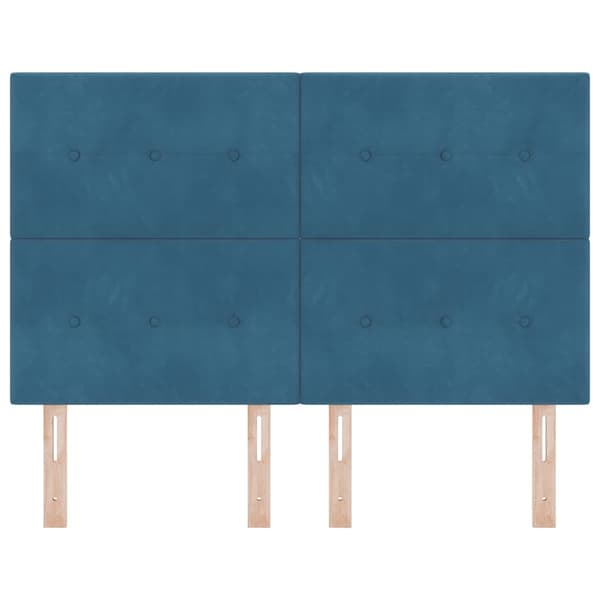 Huvudgavel Mörkblå 144 cm Sammet