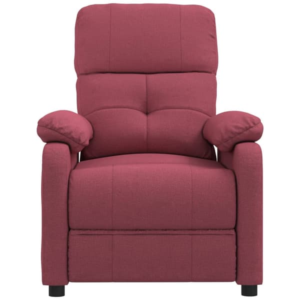 Massagefåtölj vinröd tyg