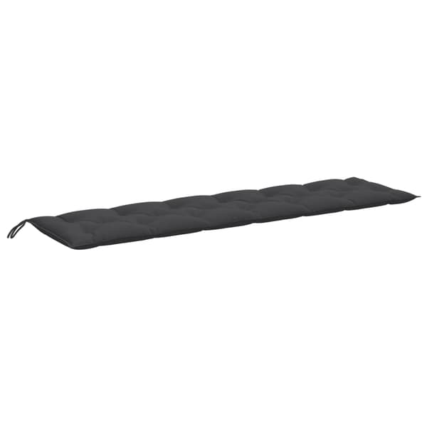 Bänkdynor 2 st melerad antracit 200x50x7 cm tyg