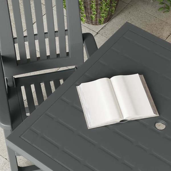 Trädgårdsbord antracit 80x75x72 cm plast