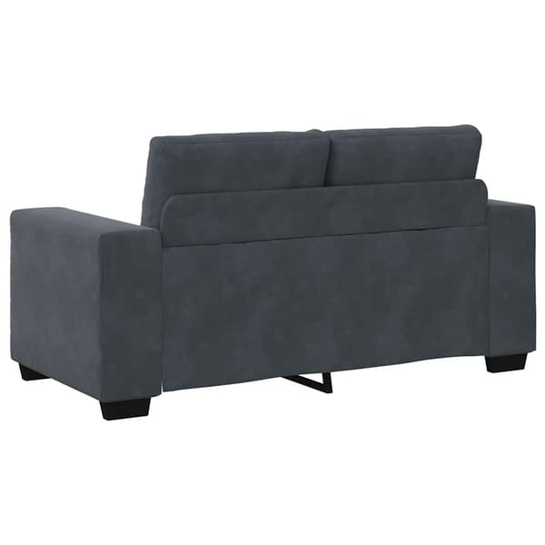 Loveseat soffa mörkgrå 160x77x82 cm sammet