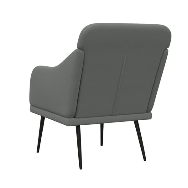 Fåtölj mörkgrå 63x76x80 cm tyg
