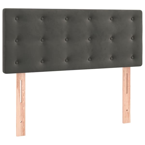 Sänggavel mörkgrå 80x5x78/88 cm sammet