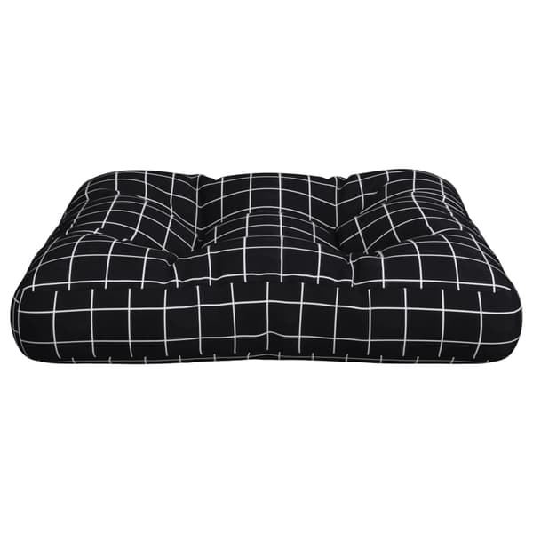 Palldyna svartrutig 60x60x12 cm tyg