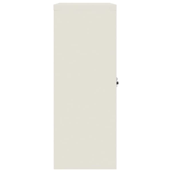 Dokumentskåp vit 90x40x105 cm stål