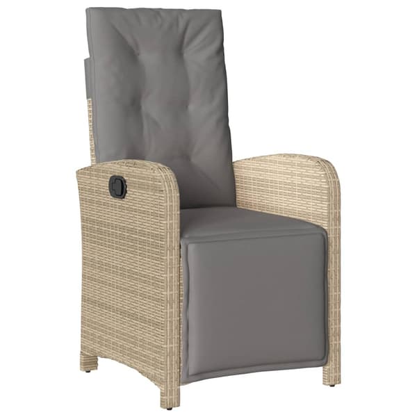 Bistrogrupp med dynor 3 delar beige konstrotting