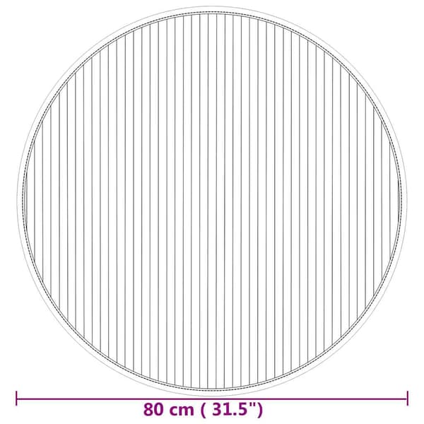 Matta rund natur 80 cm bambu