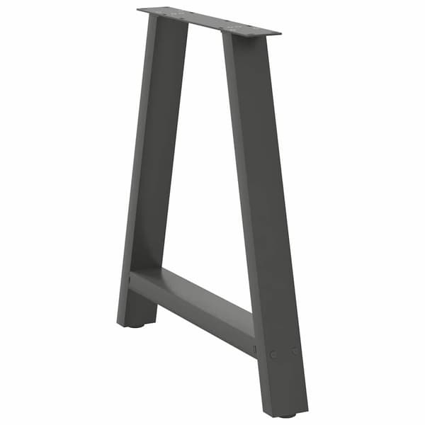 Matbordsben A-formade 2 st antracit 80x(72-73) cm stål