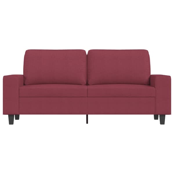 2-sitssoffa vinröd 140 cm tyg