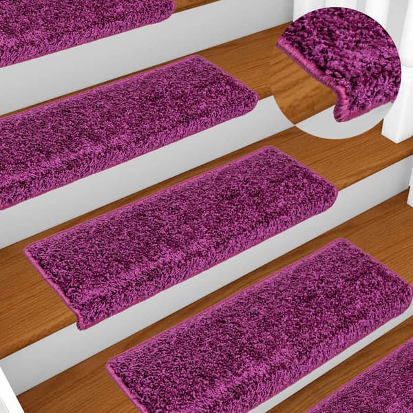 Trappmattor 30 st 65x21x4 cm violett rektangulär kant