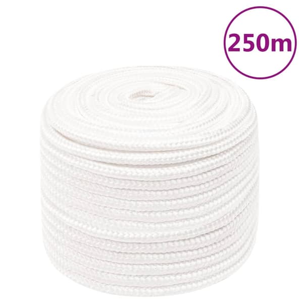 Båtlina helvit 12 mm 250 m polypropylen