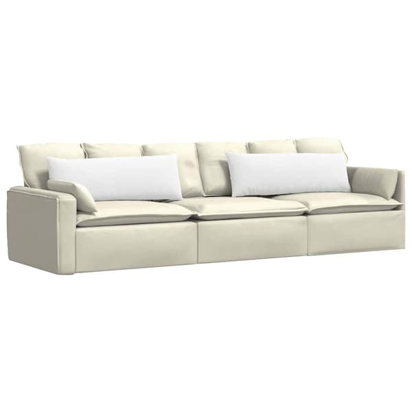 Sofakuddar 2 pcs Vit 120 x 40 cm tyg