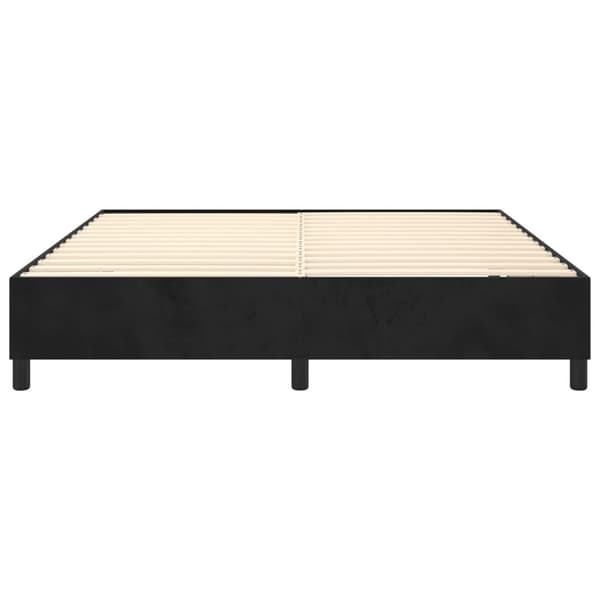 Boxspring-sängram svart 180x200 cm sammet