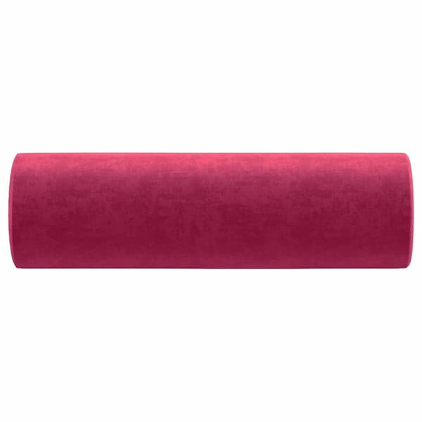 Prydnadskuddar 2 st vinröd Ø15x50 cm sammet