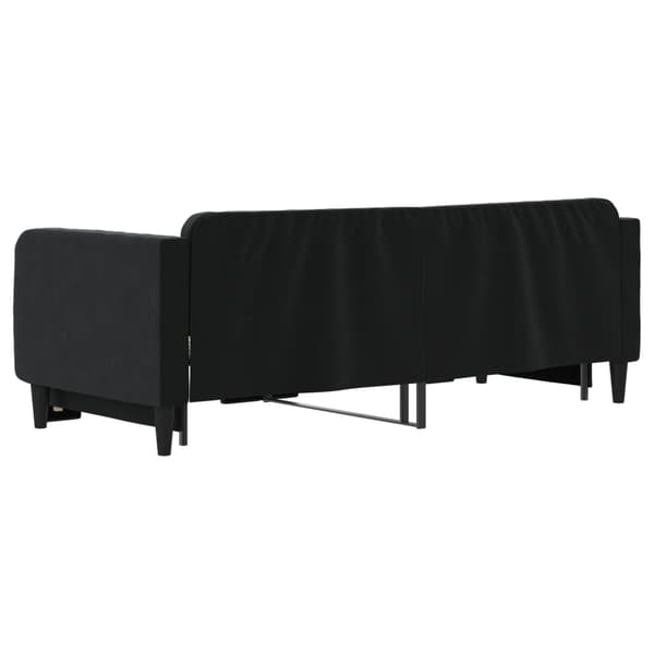 Dagbädd utdragbar svart 90x200 cm sammet