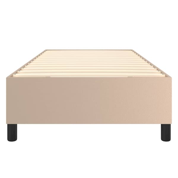 Boxspring-sängram cappuccino 100x200 cm konstläder