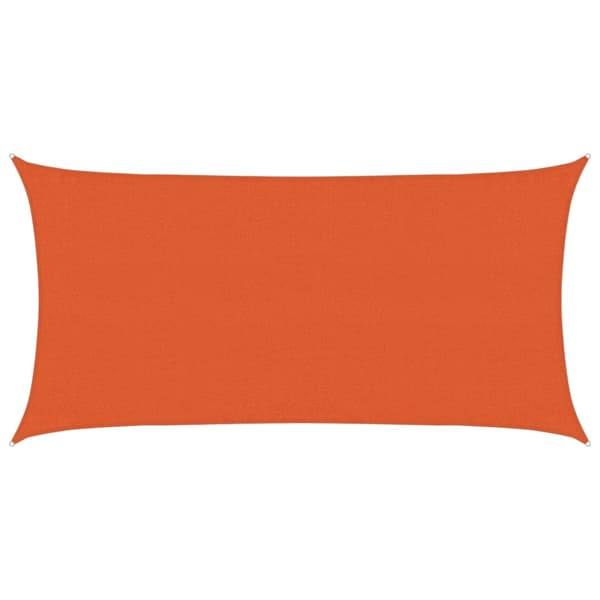 Solsegel 160 g/m² rektangulär orange 3x6 m HDPE