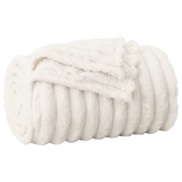 Filtar 6 pcs Kräm 240 x 220 cm Fleece