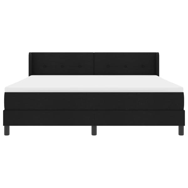 Bäddfjäder med madrass Svart 200 x 180 cm Polyester