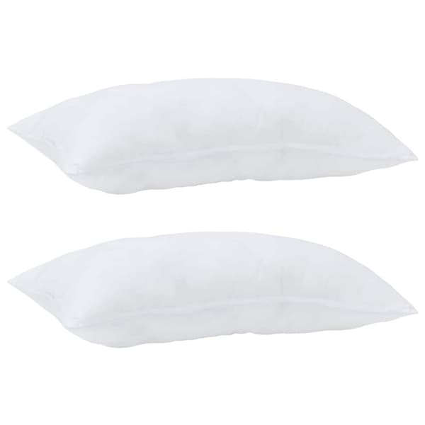 Kudde med kudde 2 pcs Vit 80 x 40 x 20 cm Bomull och Polyester