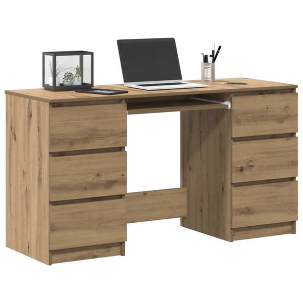 Skrivbord artisan ek 140x50x77 cm konstruerat trä