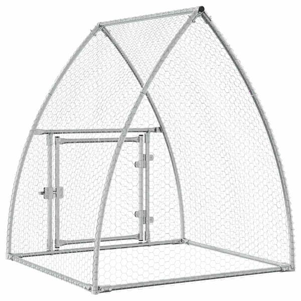 Hönsbur silver 100x105x120 cm galvaniserat stål