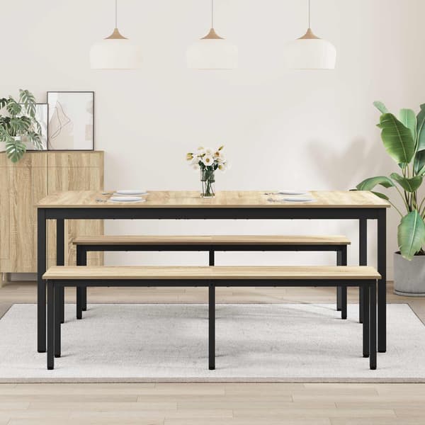 Matbord 180 x 90 x 75 cm Konstruerat trä Rektangulär