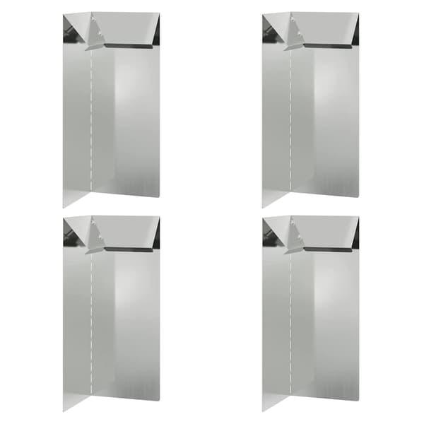 Snigelfence 4 pcs 10 x 10 x 25 cm Galvaniserat Stål Silver