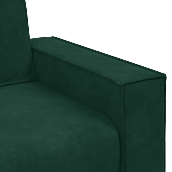 3-sitssoffa mörkgrön 220x78x84 cm sammet
