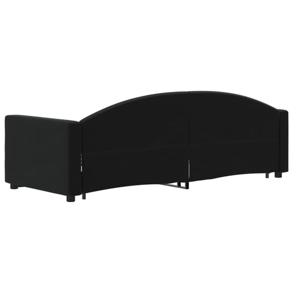 Dagbädd utdragbar svart 80x200 cm sammet