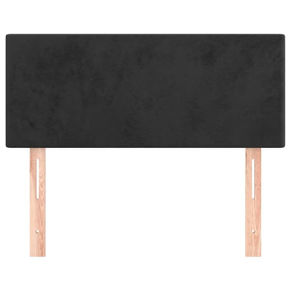 Sänggavel svart 90x5x78/88 cm sammet