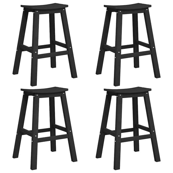 Trädgårds Bar Set 4 pcs Svart HDPE