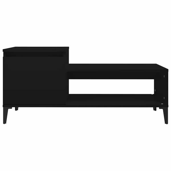Soffbord svart 100x50x45 cm konstruerat trä