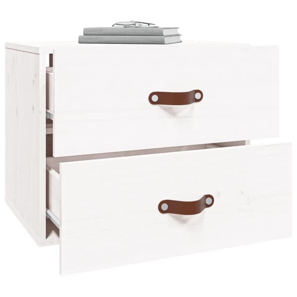 Väggmonterade sängbord vit 50x36x40 cm