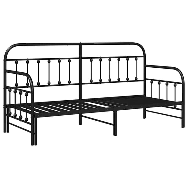 Dagbäddram Svart 80 x 200 cm Pulverlackerat stål