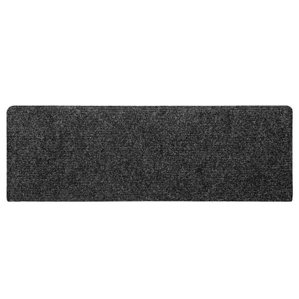 Trappmattor självhäftande 30 st 65x21x4 cm mörkgrå rektangulär kant
