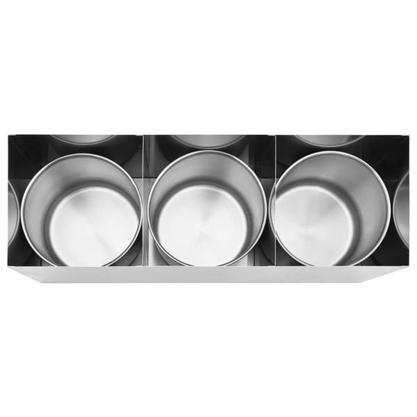 Dressingbehållare rostfritt stål 3 x 3,5 L