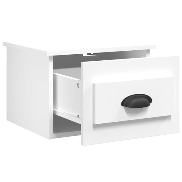 Väggmonterade sängbord vit 41,5x36x28 cm