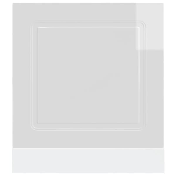 Diskmaskinspanel högglans vit 60x1,5x57 cm konstruerat trä