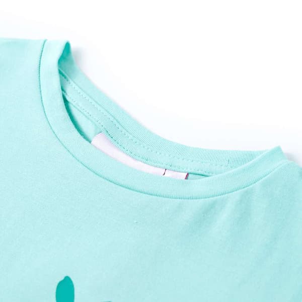 T-shirt för barn ljus mintgrön 128