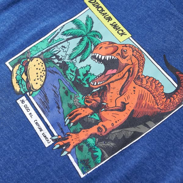T-shirt för barn mörkblå melange 116